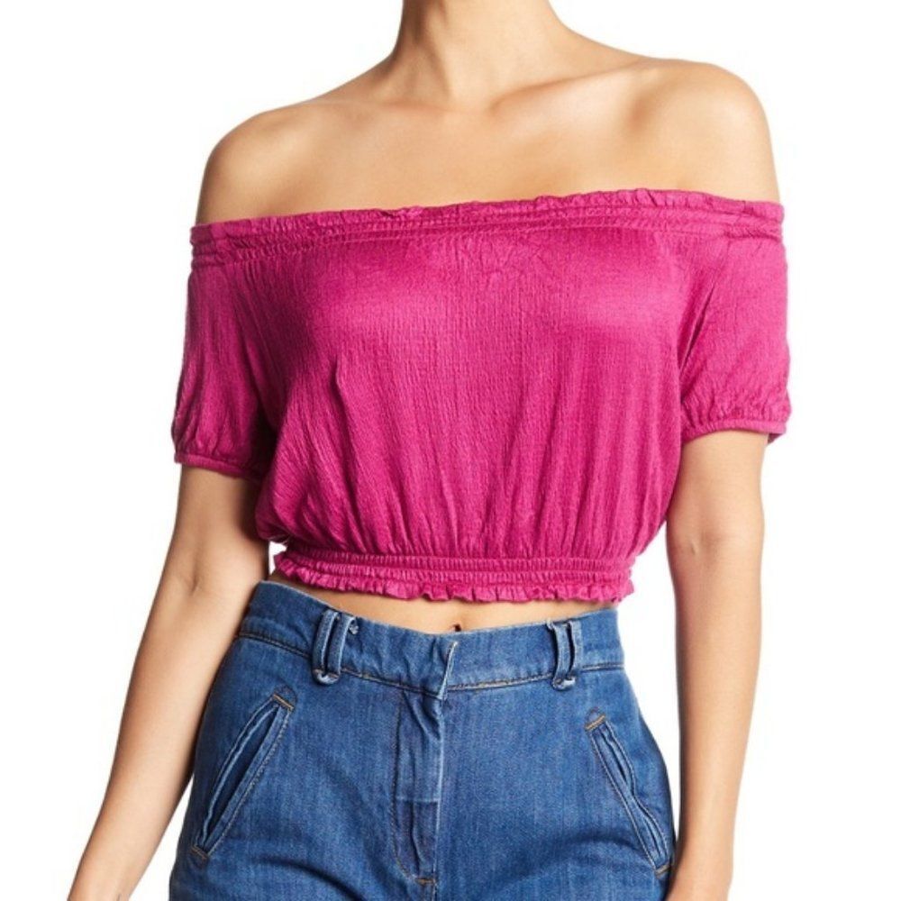 HIATUS Short Sleeve Knit Gauze Blouse